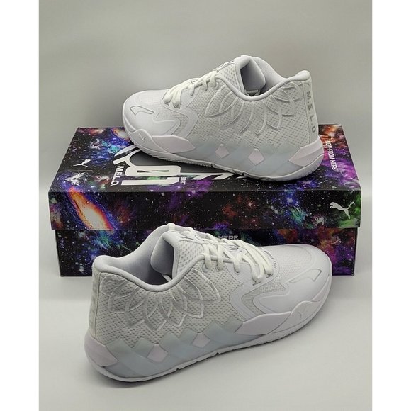 Puma MB.01 Low 'Team Colors - Triple White' Basketball Shoes 376941-04 - Picture 5 of 12